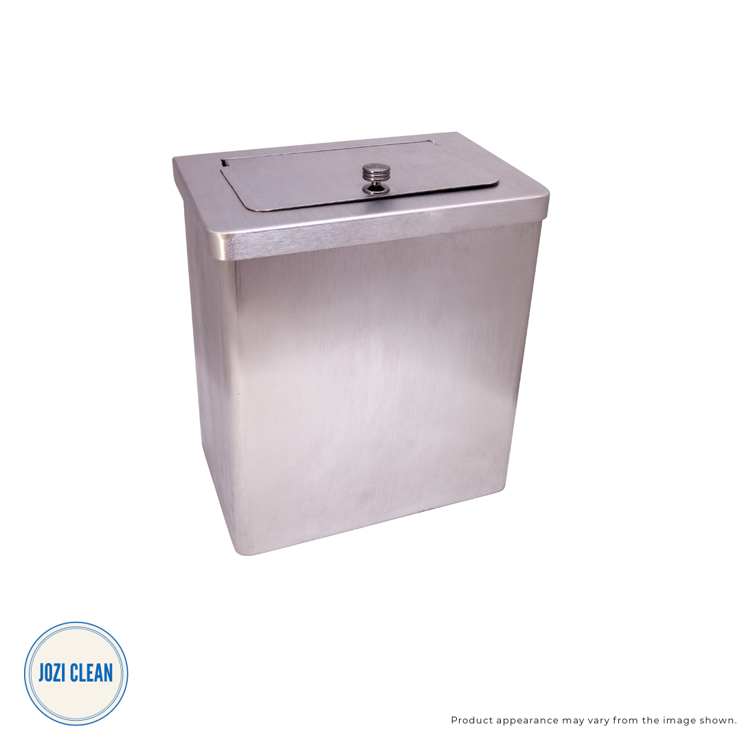 Sanitary Towel Bin – Stainless Steel – Small (33x28x18cm)